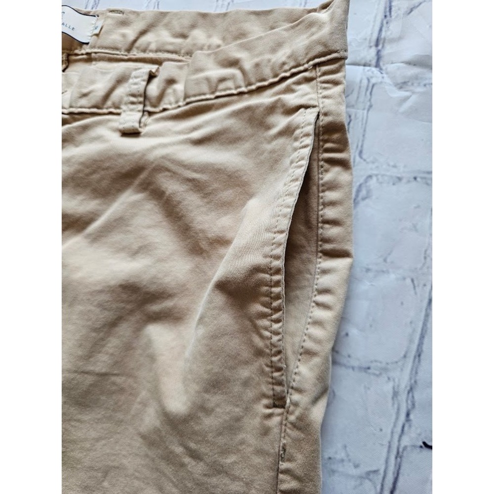 Arturo Calle Aiden Slim Fit Chino Pants Mens 32x32 Tan Khaki Cotton Trousers - Picture 7 of 14